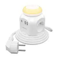 AISENS Regleta de Enchufes Sobremesa Multifuncion con 4 Tomas + 1xUSB-C 20W PD3.0,