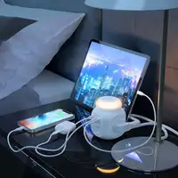 AISENS Regleta de Enchufes Sobremesa Multifuncion con 4 Tomas + 1xUSB-C 20W PD3.0,