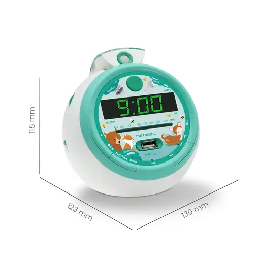 Radio Reloj Despertador Digital para niños con proyector Metronic 477343