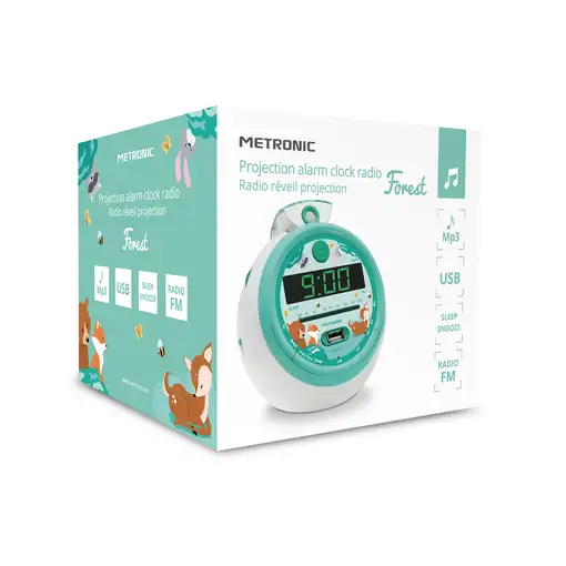 Radio Reloj Despertador Digital para niños con proyector Metronic 477343