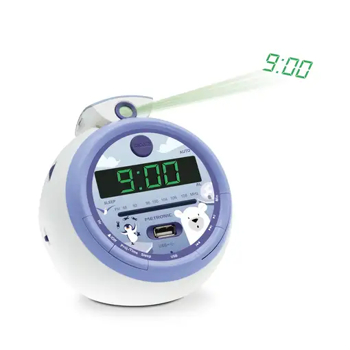 Radio Reloj Despertador Digital para niños con proyector Metronic 477344