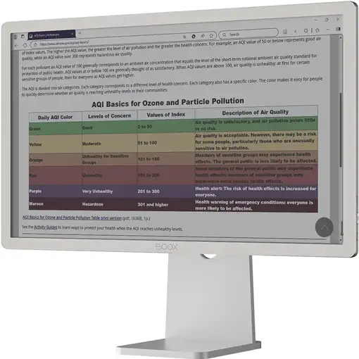 BOOX Mira Pro C - Monitor a color de tinta electrónica de 25,3" + soporte