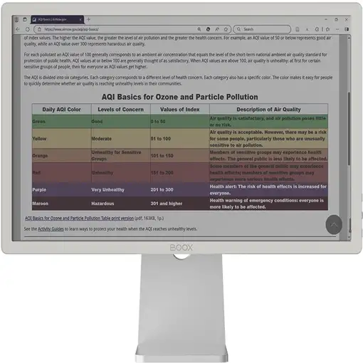 BOOX Mira Pro C - Monitor a color de tinta electrónica de 25,3" + soporte