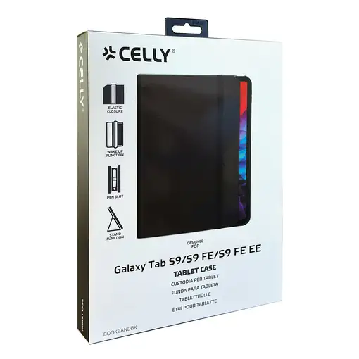 Celly BOOKBAND12 funda para tablet 27,9 cm (11") Folio Negro