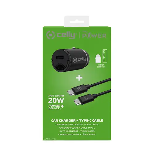 Celly CCMINITYPEC cargador de dispositivo móvil Smartphone, Tableta Negro Encended