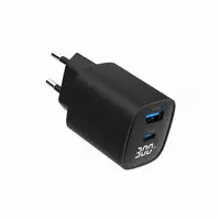 Gembird TA-UC-PDQC30LCD-BK-01 cargador de dispositivo móvil Smartphone, Reloj inte