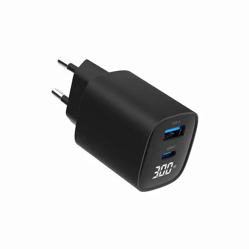 Gembird TA-UC-PDQC30LCD-BK-01 cargador de dispositivo móvil Smartphone, Reloj inte