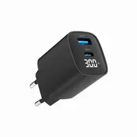 Gembird TA-UC-PDQC30LCD-BK-01 cargador de dispositivo móvil Smartphone, Reloj inte