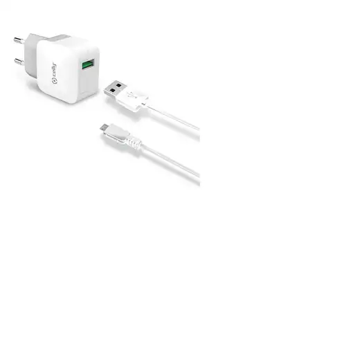 Celly TCUSBMICRO cargador de dispositivo móvil Smartphone, Tableta Blanco Corrient