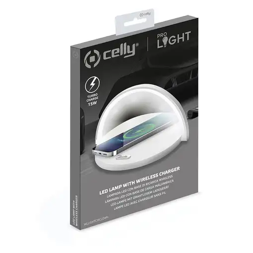 Celly WLLIGHTCIRCLEWH cargador de dispositivo móvil Cámara digital, Mando para vid