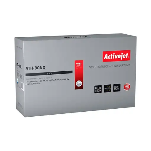 Activejet ATH-80NX (repuesto HP 80X CF280X; Supreme; 6900 páginas; negro)