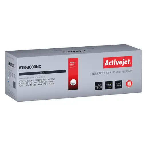 Activejet ATB-3600NX Toner para impresoras Brother; Recambio Brother TN3600XL; Sup