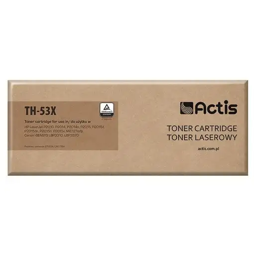 Actis Cartucho de tóner TH-53X (repuesto HP 53X Q7553X, Canon CRG-715H; Estándar;