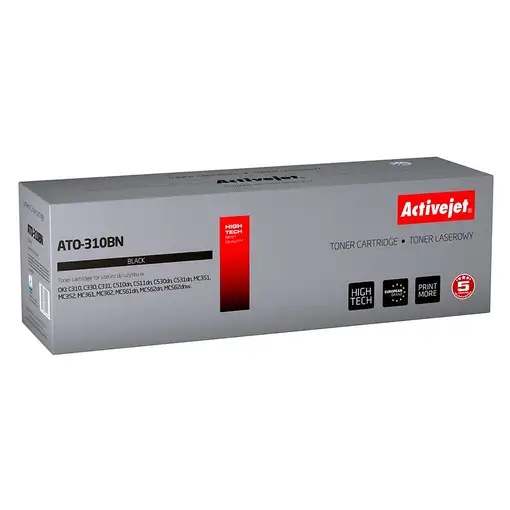 Activejet Cartucho de tóner ATO-310BN (repuesto OKI 44469803; Supreme; 3500 página