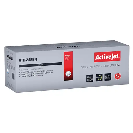 Activejet Tóner ATB-248BN para impresoras Brother (sustitución Brother TN248BK; Su