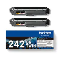 Brother TN-242BKTWIN cartucho de tóner 2 pieza(s) Original Negro