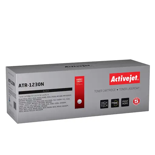 Activejet Cartucho de tóner ATR-1230N (repuesto Ricoh 1230D 885094; Supreme; 9000