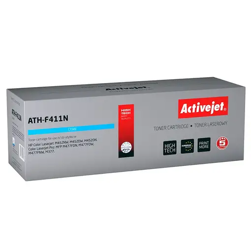 Activejet ATH-F411N (repuesto HP 410A CF411A; Supreme; 2.300 páginas; azul)