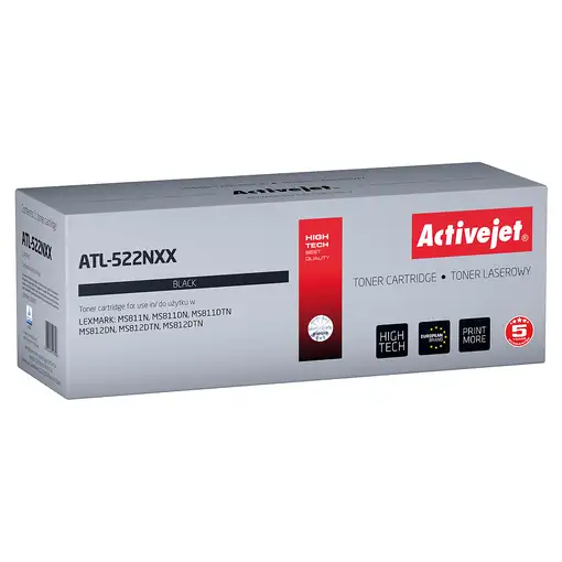 Activejet Cartucho de tóner ATL-522NXX para impresoras Lexmark; reemplazo de Lexma