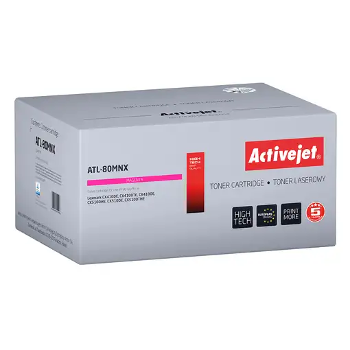 Activejet Toner ATL-80MNX (sustitución Lexmark 80C2HME, Supreme; 3000 páginas; mag
