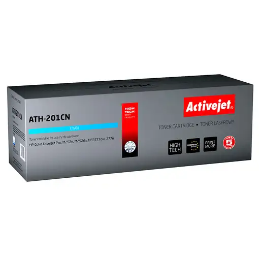 Activejet Cartucho de tóner ATH-201CN para impresora HP, Recambio HP 201A CF401A;