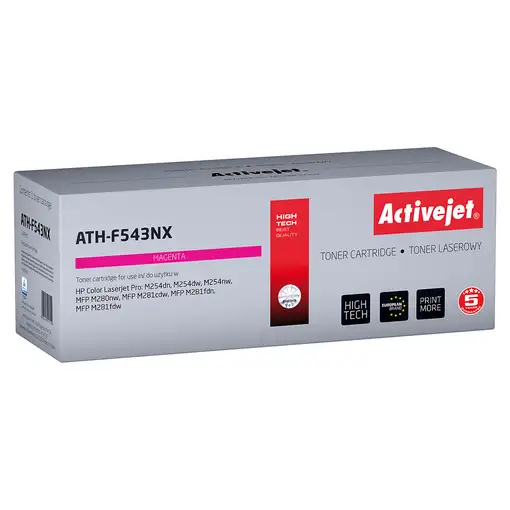 Activejet Cartucho de tóner ATH-F543NX para impresoras HP; reemplazo de HP 540 CF5