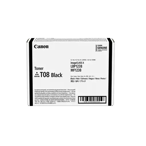 Canon TONER T08 BLACK cartucho de tóner 1 pieza(s) Original Negro