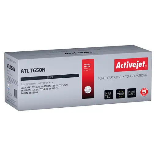 Activejet Cartucho de tóner ATL-T650N para impresoras Lexmark; reemplazo de Lexmar