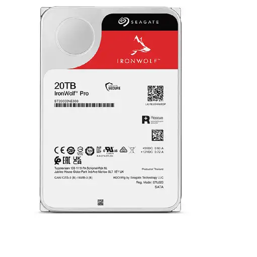Seagate IronWolf Pro ST20000NT001 disco duro interno 20 TB 7200 RPM 256 MB 3.5"