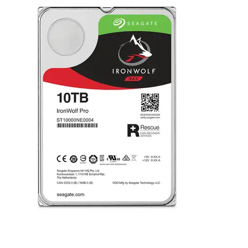 Seagate IronWolf Pro ST10000NT001 disco duro interno 10 TB 7200 RPM 256 MB 3.5" Se