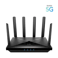 Cudy P5 router inalámbrico Gigabit Ethernet Doble banda (2,4 GHz / 5 GHz) 5G Negro