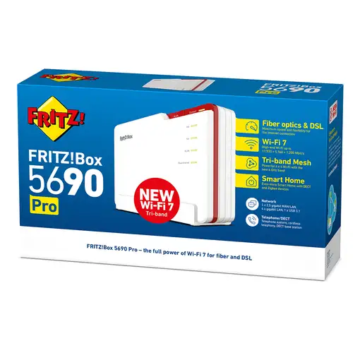 FRITZ!Box 5690 Pro International router inalámbrico 2.5 Gigabit Ethernet Tribanda