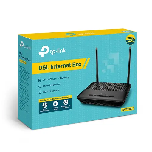 TP-Link TD-W9960V router inalámbrico Gigabit Ethernet Banda única (2,4 GHz) Negro