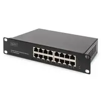 Digitus Conmutador Gigabit de 16 puertos, 10 pulgadas, no gestionado