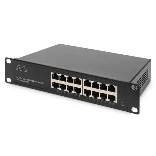 Digitus Conmutador Gigabit de 16 puertos, 10 pulgadas, no gestionado