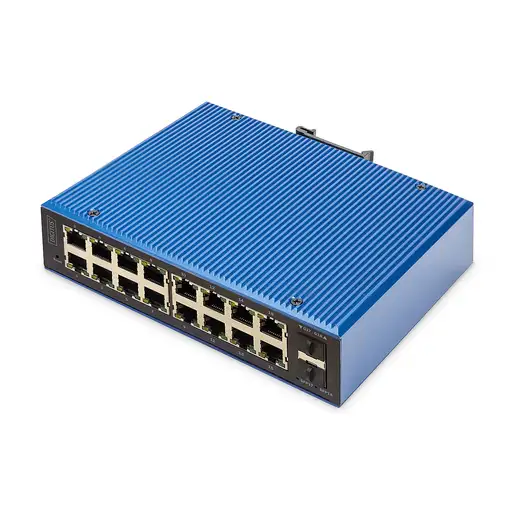 Digitus Conmutador Gigabit Ethernet industrial L2 de 16+2 puertos, managed