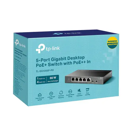 TP-Link TL-SG1005P-PD switch Gigabit Ethernet (10/100/1000) Energía sobre Ethernet