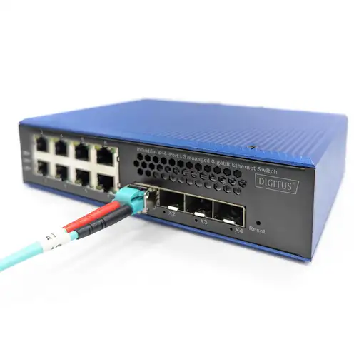 Digitus DN-651160 switch Gestionado L2/L3 Gigabit Ethernet (10/100/1000) Negro, Az