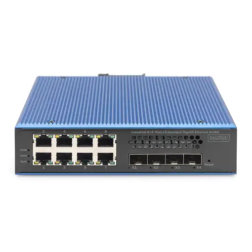 Digitus DN-651160 switch Gestionado L2/L3 Gigabit Ethernet (10/100/1000) Negro, Az
