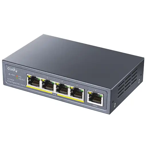 Cudy GS1005P switch Gigabit Ethernet (10/100/1000) Energía sobre Ethernet (PoE) Gr