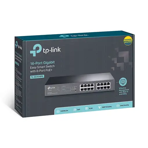 TP-Link TL-SG1016PE Gestionado L2 Gigabit Ethernet (10/100/1000) Energía sobre Eth
