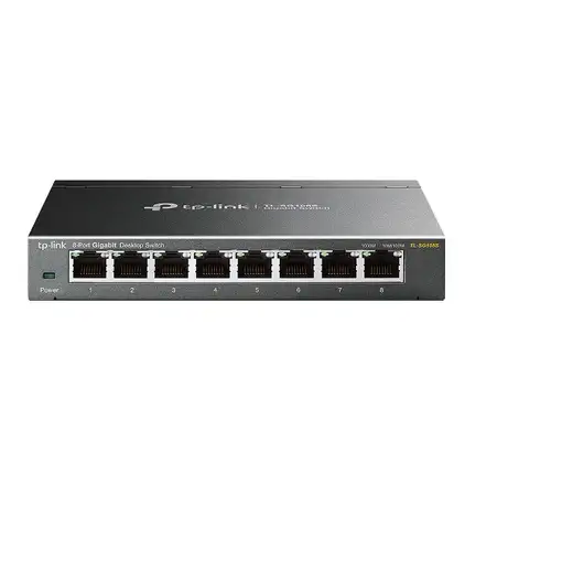 TP-Link Omada TL-SG108S switch No administrado Gigabit Ethernet (10/100/1000) Negr