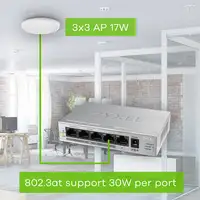 Zyxel GS1005HP No administrado Gigabit Ethernet (10/100/1000) Energía sobre Ethern
