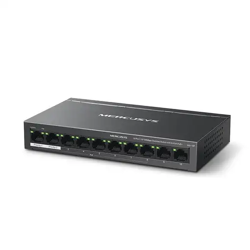 Mercusys MS110P switch Gestionado Fast Ethernet (10/100) Energía sobre Ethernet (P