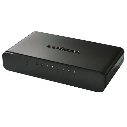 Edimax ES-3308P V2 switch Gestionado Fast Ethernet (10/100) Negro