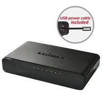 Edimax ES-3308P V2 switch Gestionado Fast Ethernet (10/100) Negro
