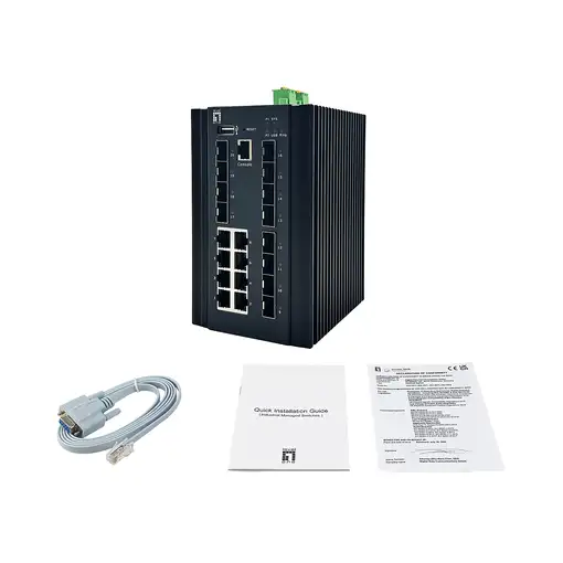 LevelOne IGU-2072 switch Gestionado L2+ Gigabit Ethernet (10/100/1000) Negro
