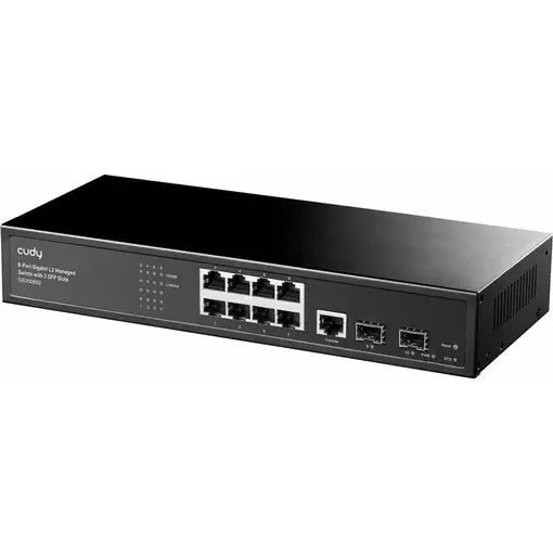 Cudy GS2008S2 switch Gestionado L2 Gigabit Ethernet (10/100/1000) 1U Negro
