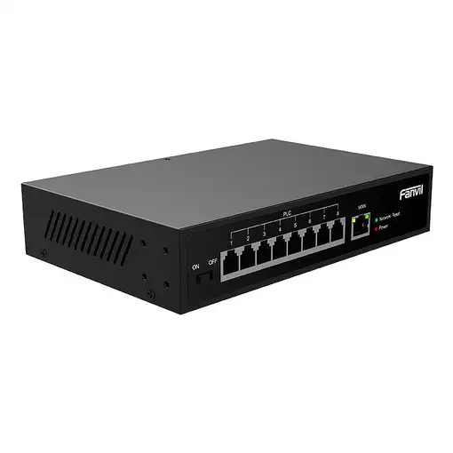 Fanvil PN8 switch No administrado Fast Ethernet (10/100) Negro