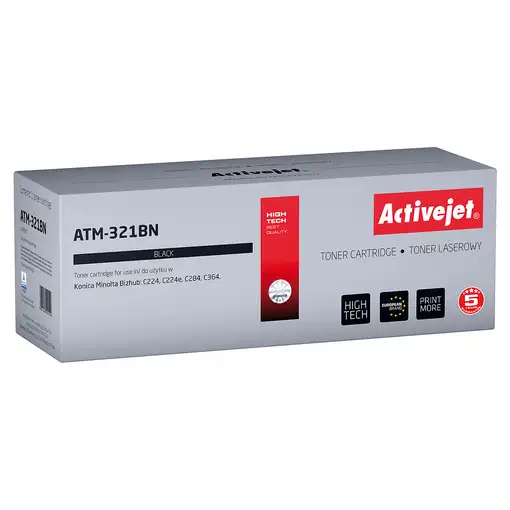 Activejet Cartucho de tóner ATM-321BN (repuesto Konica Minolta TN321K; Supreme; 27
